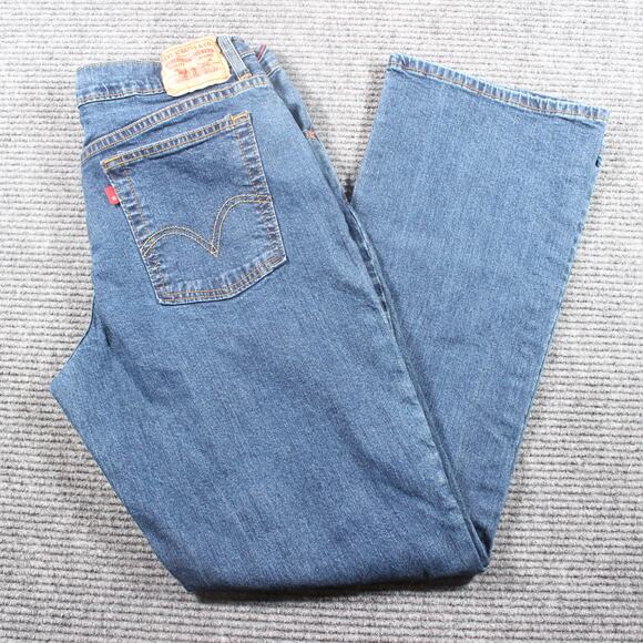 Levi’s 550 Jeans Womens 14M Blue Relaxed Bootcut Stretch Y2K - Picture 1 of 10